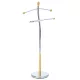 Valet stand 82646R white rubberwood and chrome metal
