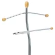 Valet stand 82646R white rubberwood and chrome metal