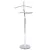 Valet stand 82646 natural solid wood and chrome metal