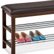 Shoe storage bench 83168-10 chrome shelves sonoma oak decor