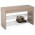 Modern shoe rack 83168-12 natural wood and chrome