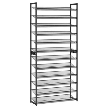 Shoe rack ABO-E1112 black metal