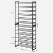 Shoe rack ABO-E1112 black metal