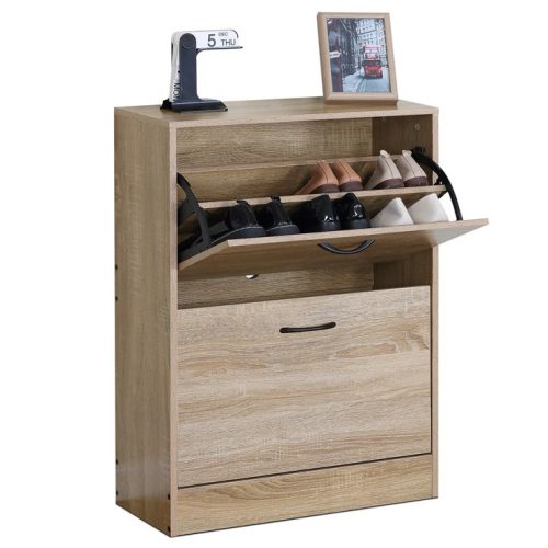 Cipőtartó (cipősszekrény), MDF, barna, ABO-G1014 OAK