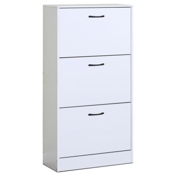 Cipőtartó (cipősszekrény), MDF, fehér, ABO-G1016 WT