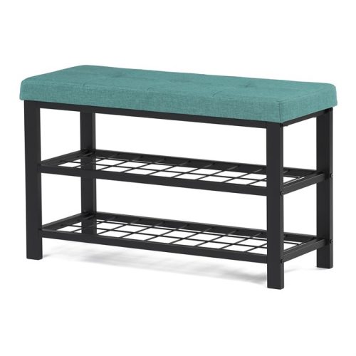 Green Metal Shoe Cabinet