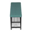 Green Metal Shoe Cabinet