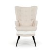 Beige Velvet Recliner Armchair AK-303