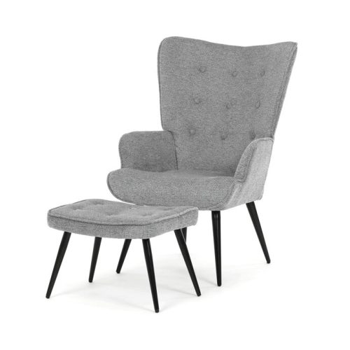 Relaxációs fotel, szürke, bársony kárpit, AK-303 GREY2