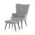 Relaxációs fotel, szürke, bársony kárpit, AK-303 GREY2