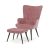 Relaxációs fotel, rózsaszín, bársony kárpit, AK-303 PINK2