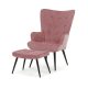 Relaxációs fotel, rózsaszín, bársony kárpit, AK-303 PINK2