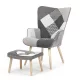 Többszínű relaxfotel, szövet kárpitozással – AK-305B