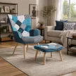 Többszínű relaxfotel, szövet kárpitozással – AK-305B