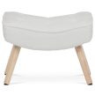 Scandinavian Armchair White Bouclé Fabric AK-309P