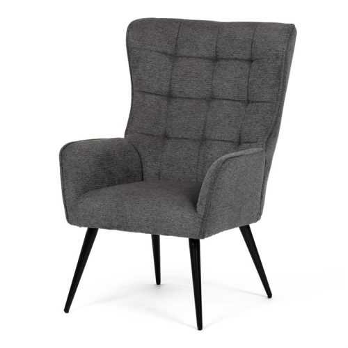 Grey Polyrattan Garden Chair Metal Frame AZC-S2118