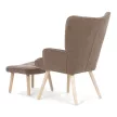 Barna relaxfotel, boucle szövet kárpitozással, BR2