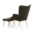 Zöld relaxfotel, boucle szövet kárpitozással