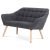 2-Seater Sofa Grey Fabric AK-322 GREY2