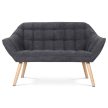 2-Seater Sofa Grey Fabric AK-322 GREY2