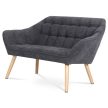 2-Seater Sofa Grey Fabric AK-322 GREY2