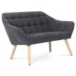2-Seater Sofa Grey Fabric AK-322 GREY2