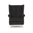 Fekete Szövet U-Fotel. AK-388 BK2