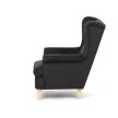 Fekete Szövet U-Fotel. AK-388 BK2