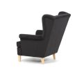 Fekete Szövet U-Fotel. AK-388 BK2