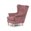 Füles fotel rózsaszín szövettel. AK-388 PINK2