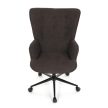 Executive office chair AK-491 brown fabric