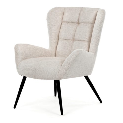 Füles fotel, bézs, szövet, AK-H9206 CRM2