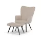 Bézs Kordbársony Relax Fotel Lábtartóval. AK-L7285 CRM6
