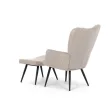 Bézs Kordbársony Relax Fotel Lábtartóval. AK-L7285 CRM6
