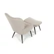 Bézs Kordbársony Relax Fotel Lábtartóval. AK-L7285 CRM6