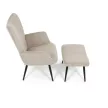 Bézs Kordbársony Relax Fotel Lábtartóval. AK-L7285 CRM6