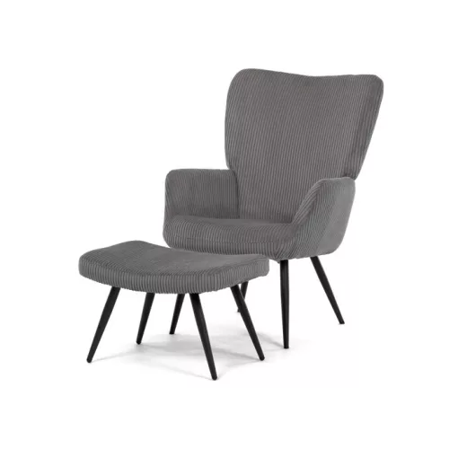 Szürke Kordbársony Relax Fotel. AK-L7285 GREY6