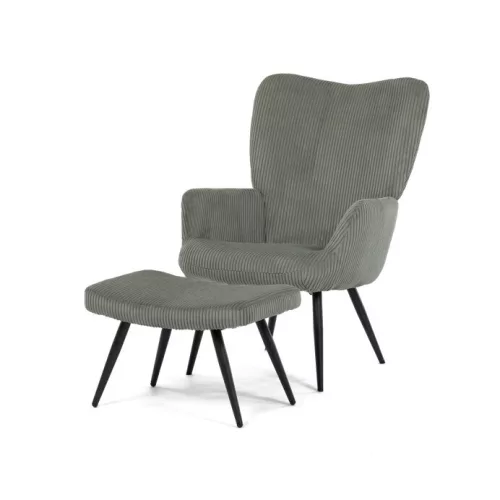 Zöld Corduroy Relax Fotel. AK-L7285 GRN6