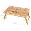 Lerakóasztal 75x35x29 cm, bambusz, AKF-E1002 NAT