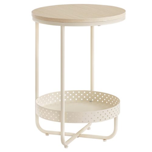 Tárolóasztal 40×40 cm, MDF, Fehérített Tölgy. AKF-E1015 CRM