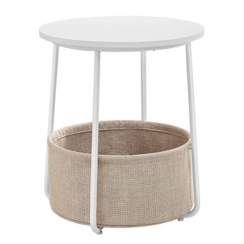 Lerakóasztal 45x45x50 cm, MDF, fehér, AKF-E1023 WT