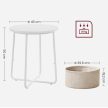 Lerakóasztal 45x45x50 cm, MDF, fehér, AKF-E1023 WT