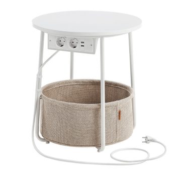 Lerakóasztal 45x45x50 cm, MDF, fehér, AKF-E1028 WT