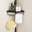 Bathroom Shelf Plastic Black AKP-E1001 BK