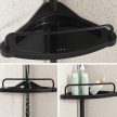 Bathroom Shelf Plastic Black AKP-E1001 BK