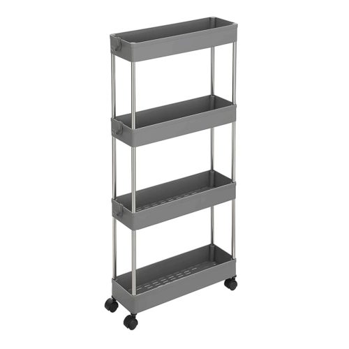 Gurulós tárolókocsi, műanyag, szürke, APV-E1008 GREY