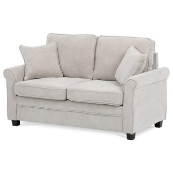 2-seater sofa in beige corduroy fabric - ASB-4170 BGE2