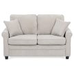 2-seater sofa in beige corduroy fabric - ASB-4170 BGE2