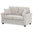 2-seater sofa in beige corduroy fabric - ASB-4170 BGE2