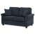 2-seater sofa in blue corduroy fabric - ASB-4170 BLUE2
